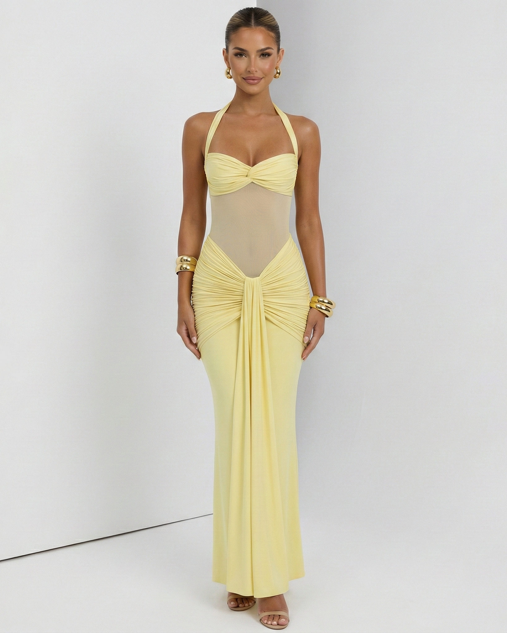 ZELLA MESH MAXI DRESS – Millie Blue