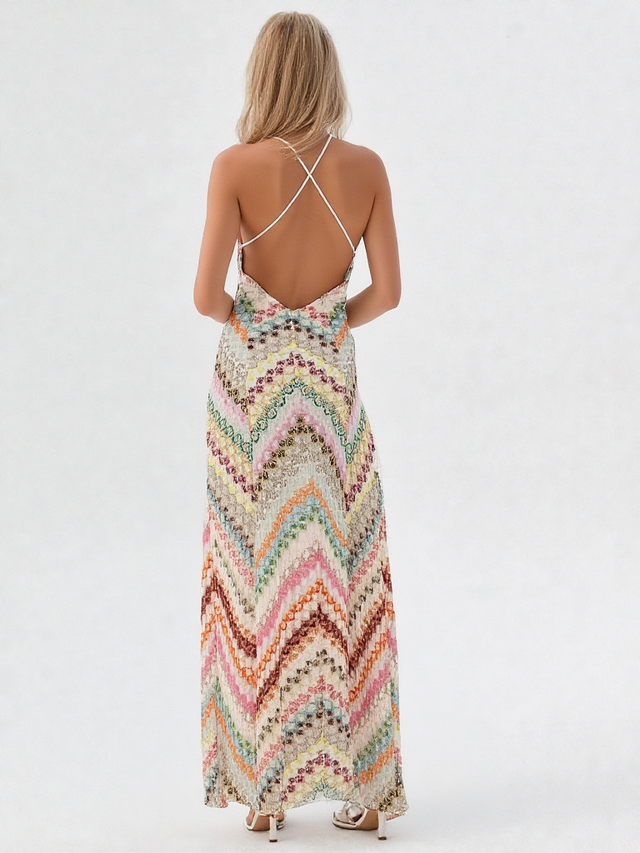 Serena Striped Knit Maxi Dress
