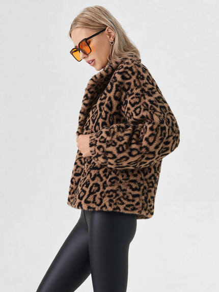 Leopard Luxe Faux Fur Jacket