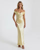 AURELIA OFF-SHOULDER GOWN Yellow / S Millie Blue