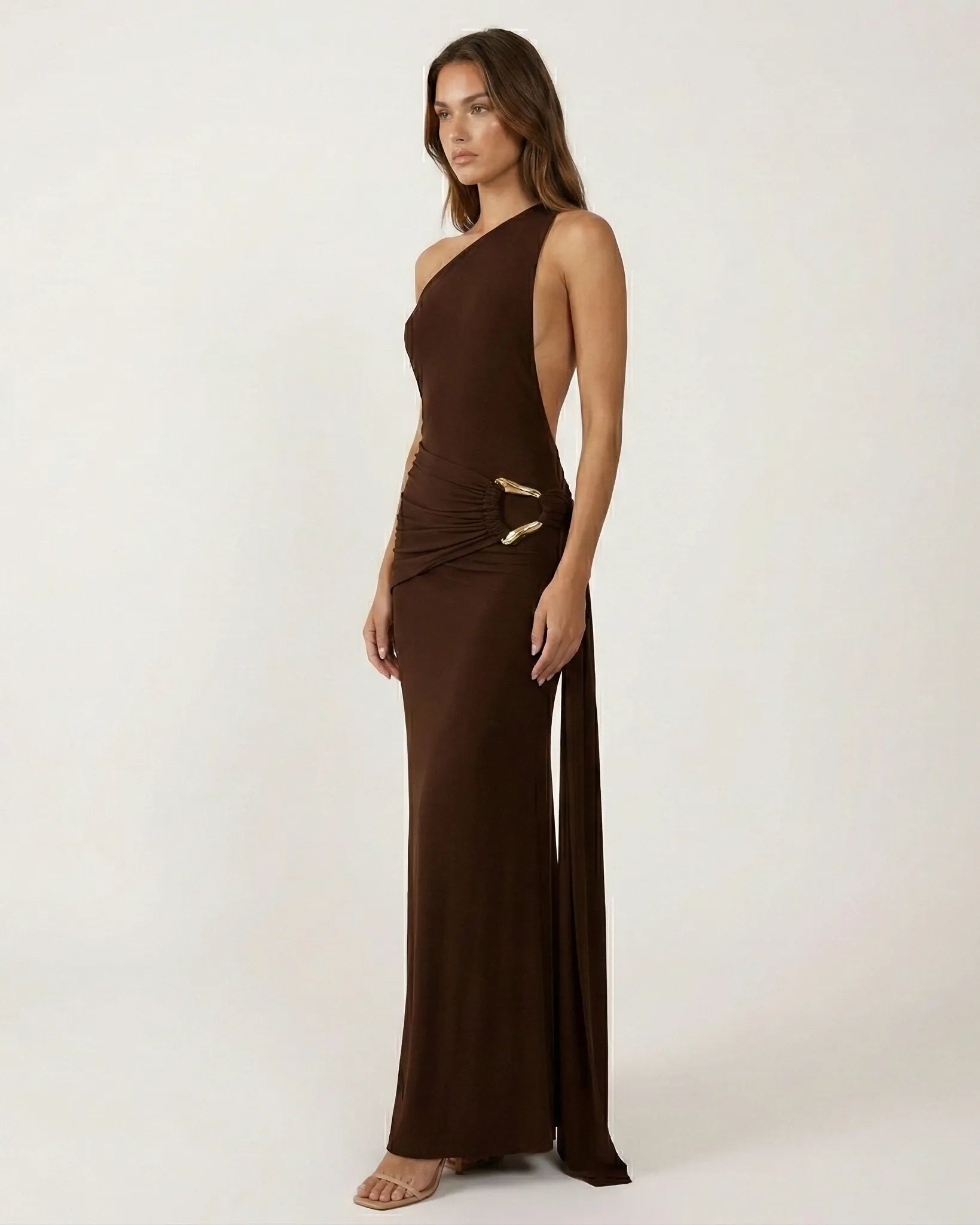 Althea One-Shoulder Maxi Dress Millie Blue