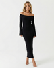 ARIA OFF-SHOULDER BODYCON DRESS Black Millie Blue