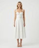 Aurora Corset Midi Dress White Millie Blue