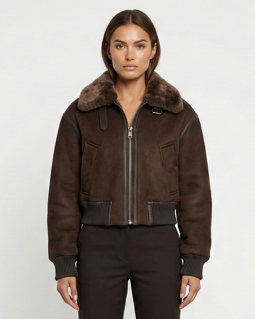 Brooklyn Fur Jacket Millie Blue