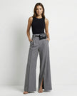 CLARA PLEATED TROUSERS Gray / S Millie Blue