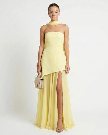 ELORA MAXI DRESS Yellow / S Millie Blue