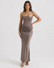 Eva Sleeveless Maxi Dress Gray Millie Blue
