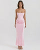 Eva Sleeveless Maxi Dress Pink Millie Blue