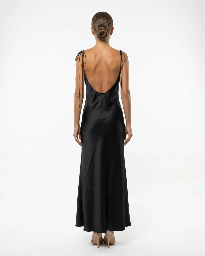 GIA SATIN SLIP DRESS Millie Blue