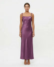 GIA SATIN SLIP DRESS Purple Millie Blue