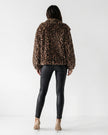 Leopard Luxe Faux Fur Jacket Millie Blue