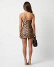Livia Leopard Mini Dress Millie Blue