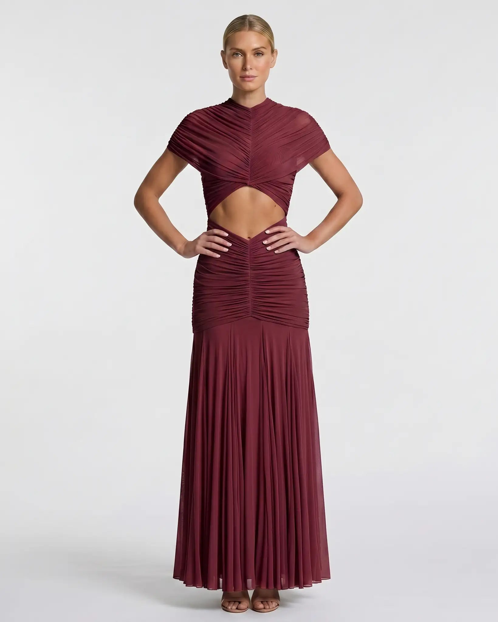 MAYA MAXI DRESS Burgundy Millie Blue
