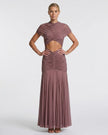 MAYA MAXI DRESS Rose Purple Millie Blue