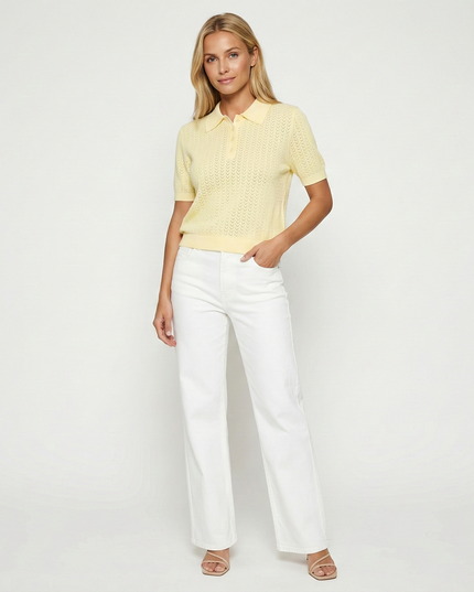 Reese Viscose Top Yellow Millie Blue