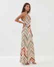 Serena Striped Knit Maxi Dress Millie Blue