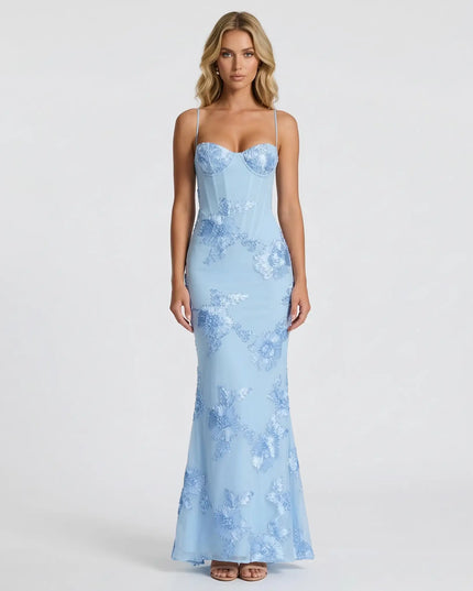 SKYLAR MAXI DRESS Blue Millie Blue