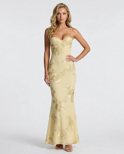 SKYLAR MAXI DRESS Yellow Millie Blue