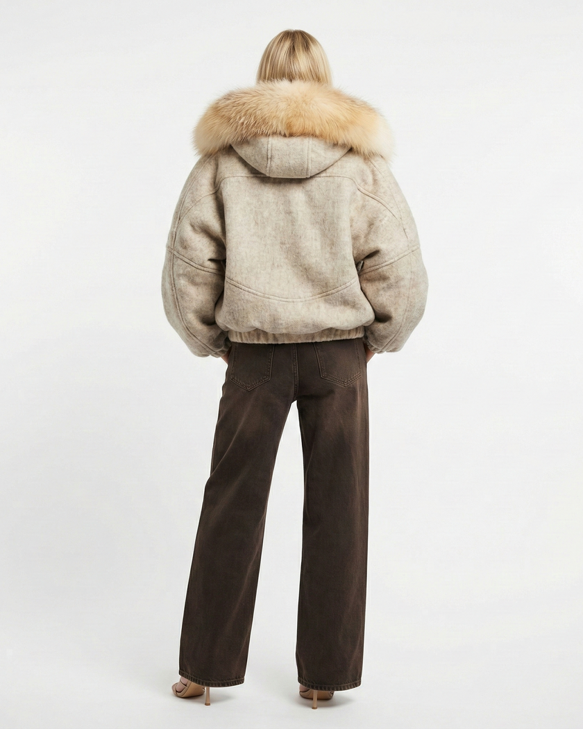 Sloane Oversized Padded Jacket Millie Blue