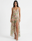 Solene Floral Maxi Dress Floral Millie Blue