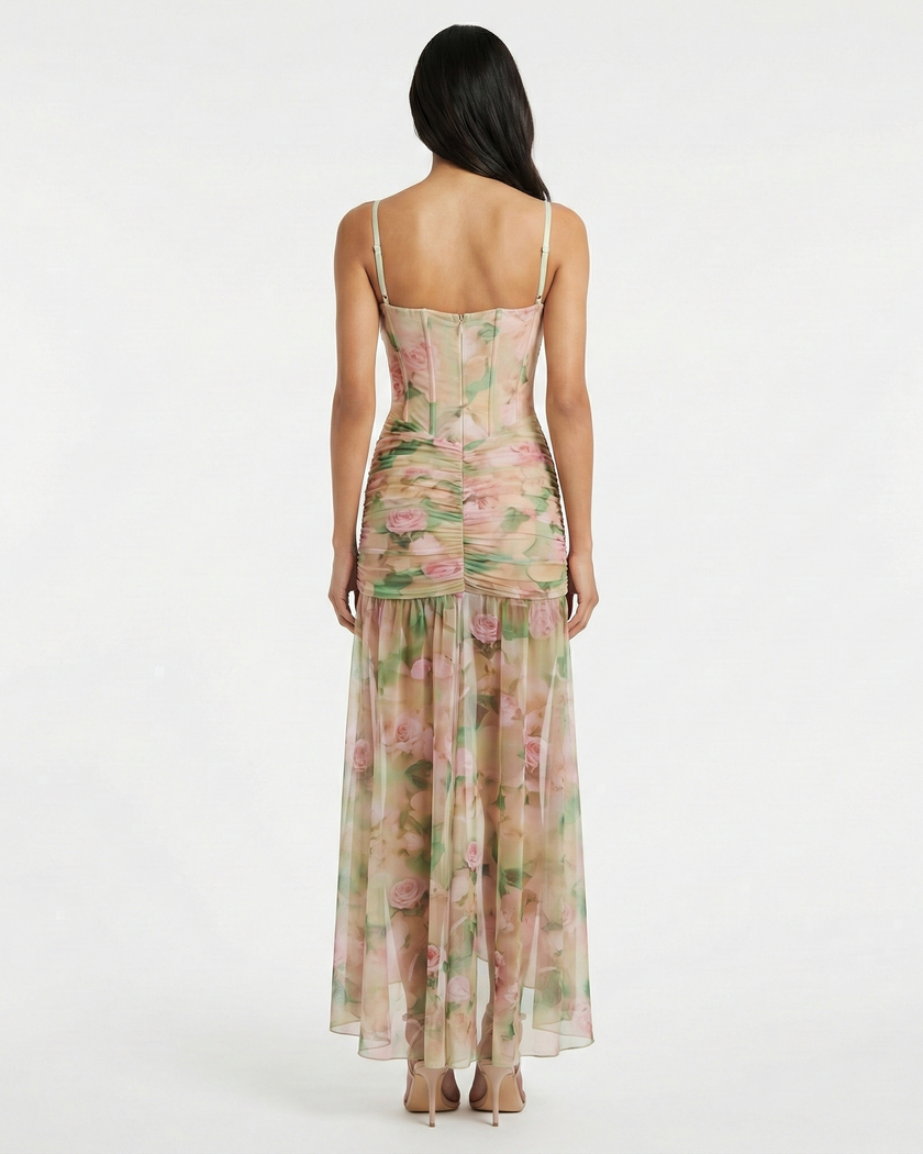Solene Floral Maxi Dress Millie Blue