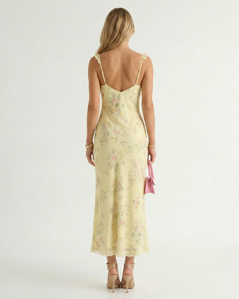 Summer Floral Dress Millie Blue