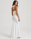 Sydney Halter Corset Maxi Dress  Millie Blue
