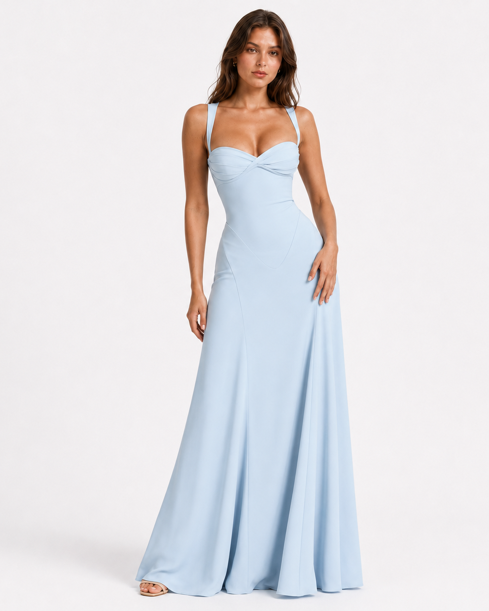 AMELIE LACE-UP MAXI DRESS