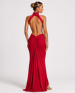 ARIA HIGH-NECK MAXI DRESS Millie Blue