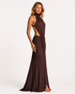 ARIA HIGH-NECK MAXI DRESS Millie Blue