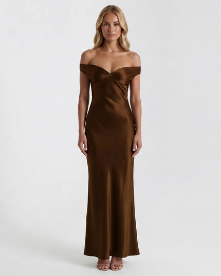 AURELIA OFF - SHOULDER GOWN - Millie Blue