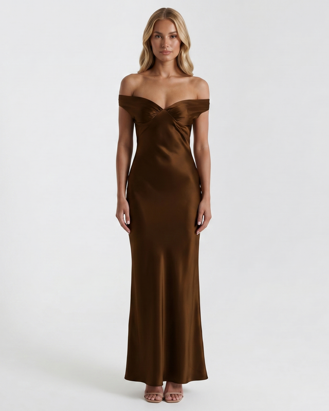 AURELIA OFF - SHOULDER GOWN - Millie Blue