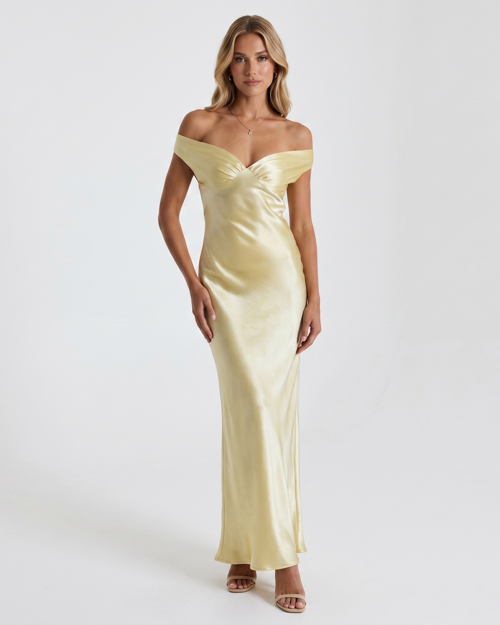 AURELIA OFF - SHOULDER GOWN - Millie Blue