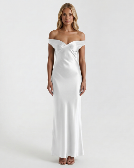 AURELIA OFF - SHOULDER GOWN - Millie Blue