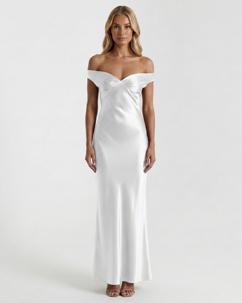 AURELIA OFF - SHOULDER GOWN - Millie Blue