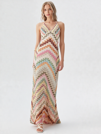 Serena Striped Knit Maxi Dress