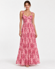 BLUSH FLORAL CORSET MAXI DRESS - Millie Blue