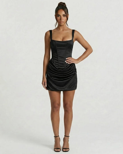 BRIANNA MINI DRESS Black Millie Blue