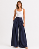 CELESTE PLEATED WIDE-LEG TROUSERS