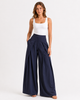 CELESTE PLEATED WIDE - LEG TROUSERS - Millie Blue