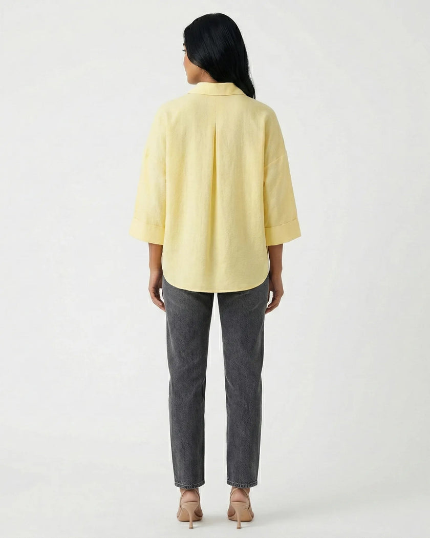 CLASSY YELLOW BLOUSE Millie Blue