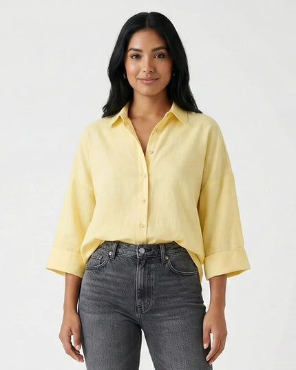 CLASSY YELLOW BLOUSE Yellow Millie Blue