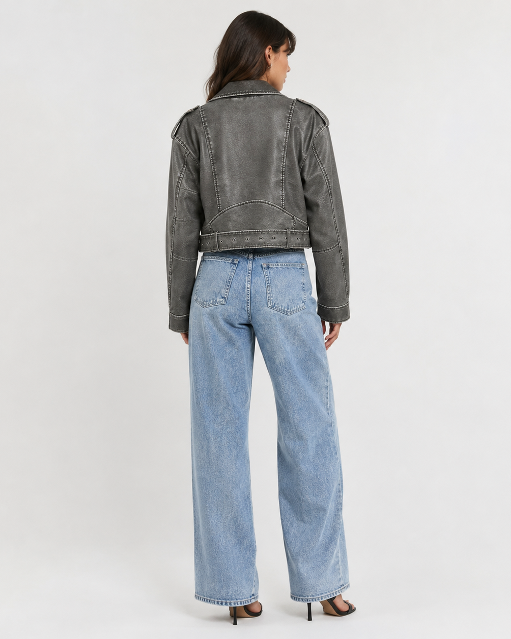 CLEO CROPPED JACKET - Millie Blue