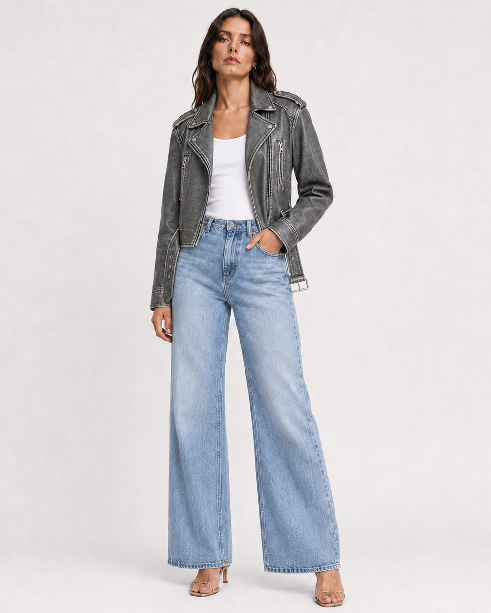 CLEO CROPPED JACKET - Millie Blue