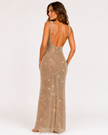 DIAMOND SQUARE NECK MAXI DRESS - Millie Blue