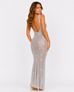 DIAMOND SQUARE NECK MAXI DRESS - Millie Blue
