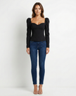 Eleanor Puff Knit Top Millie Blue