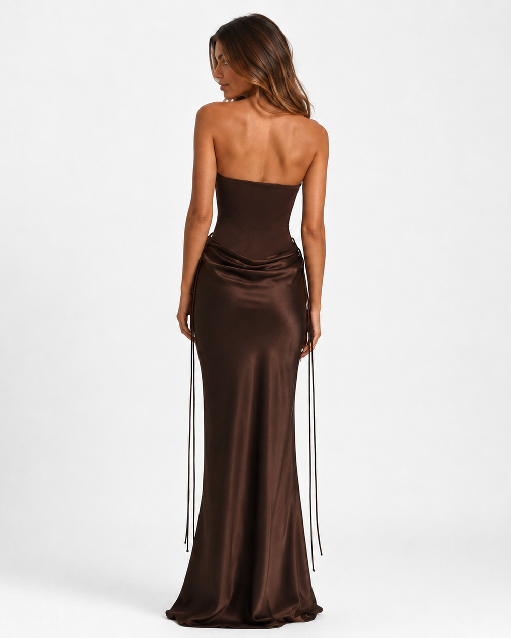 ELENA STRAPLESS MAXI DRESS - Millie Blue