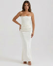 EVA SLEEVELESS MAXI DRESS White Millie Blue
