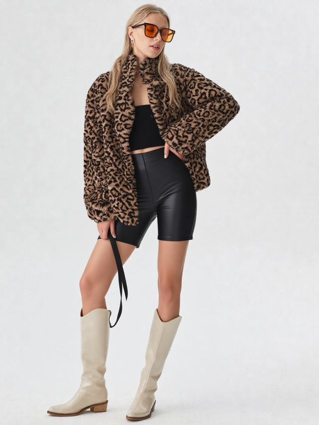 Leopard Luxe Faux Fur Jacket